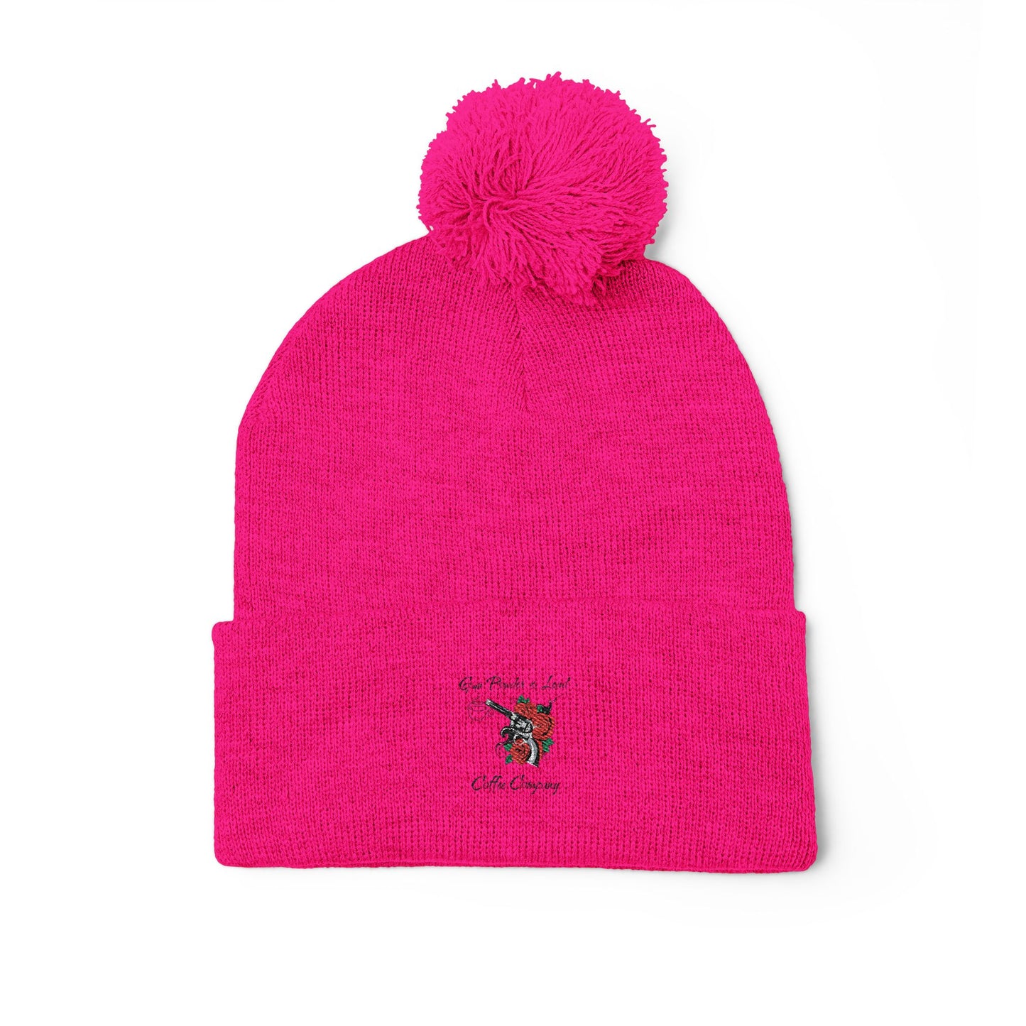 Pom-Pom Knit Cap (Embroidery)