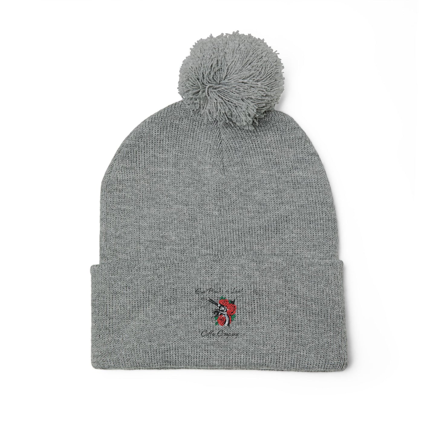 Pom-Pom Knit Cap (Embroidery)