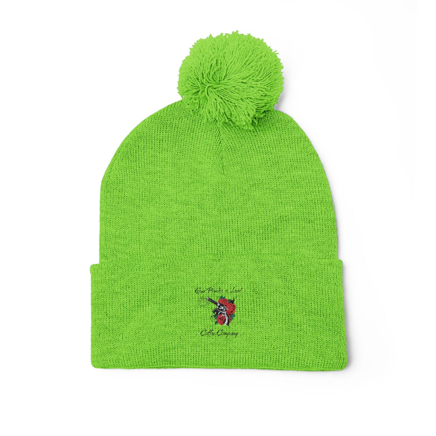 Pom-Pom Knit Cap (Embroidery)