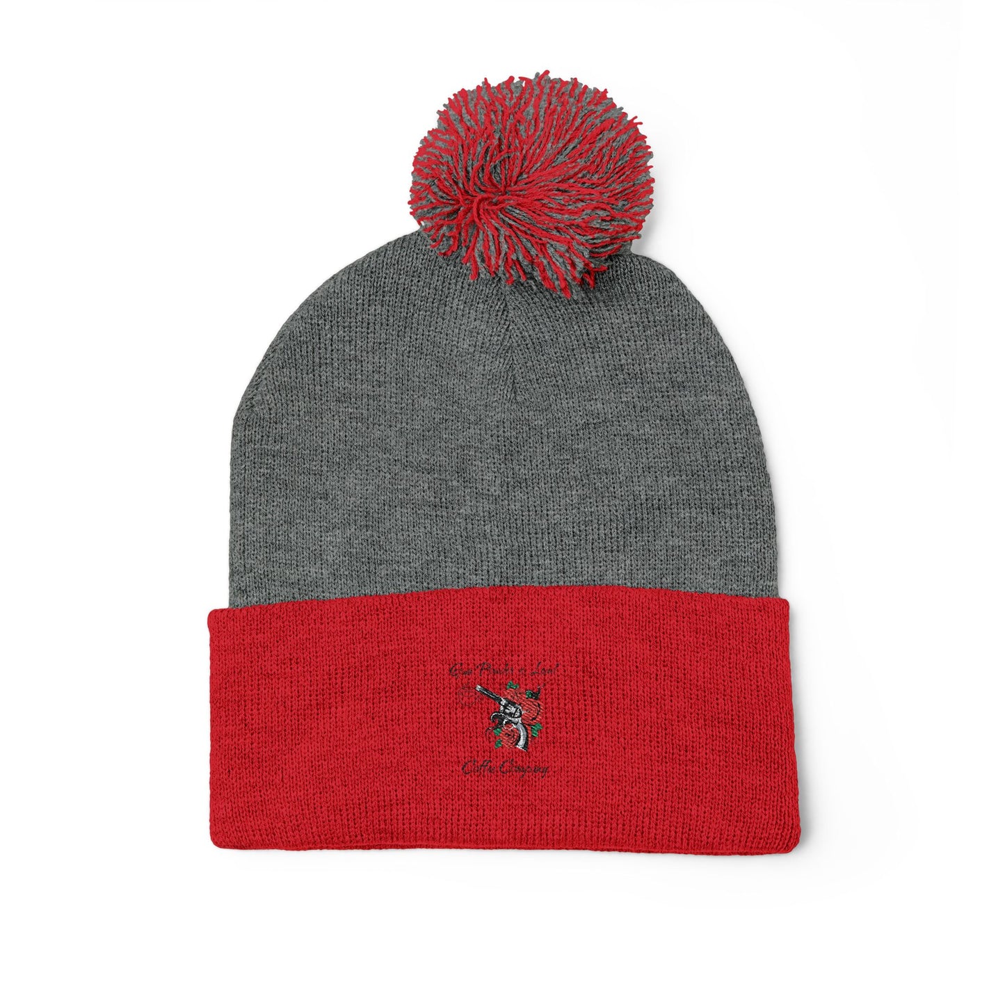 Pom-Pom Knit Cap (Embroidery)