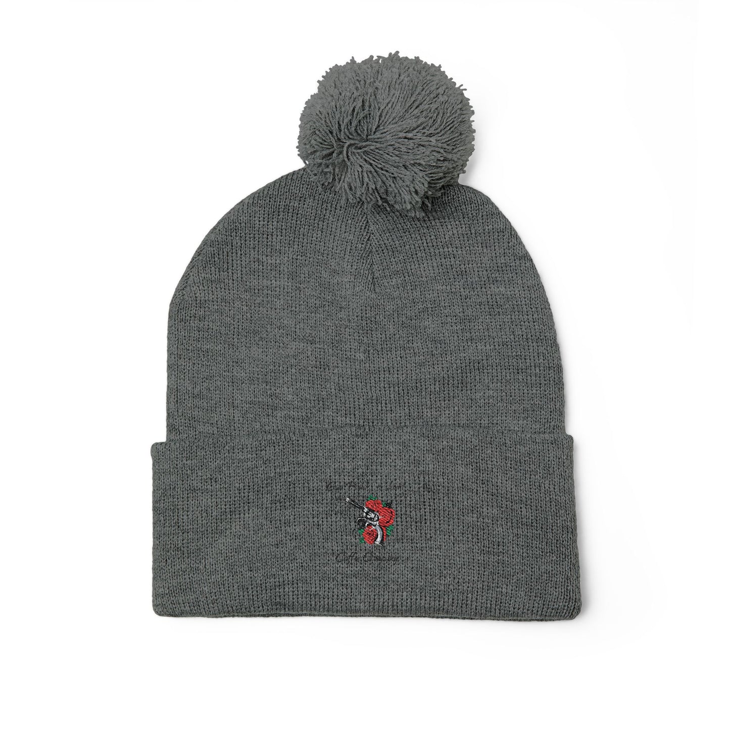 Pom-Pom Knit Cap (Embroidery)