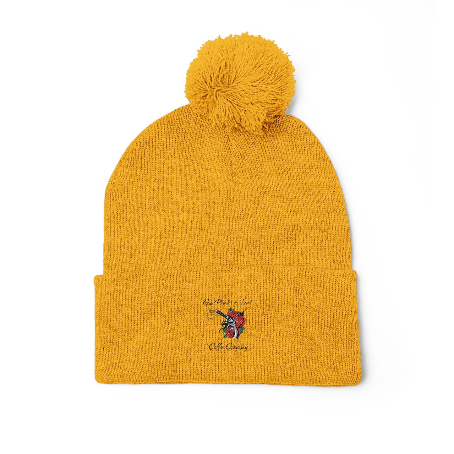 Pom-Pom Knit Cap (Embroidery)