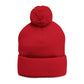 Pom-Pom Knit Cap (Embroidery)