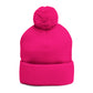 Pom-Pom Knit Cap (Embroidery)